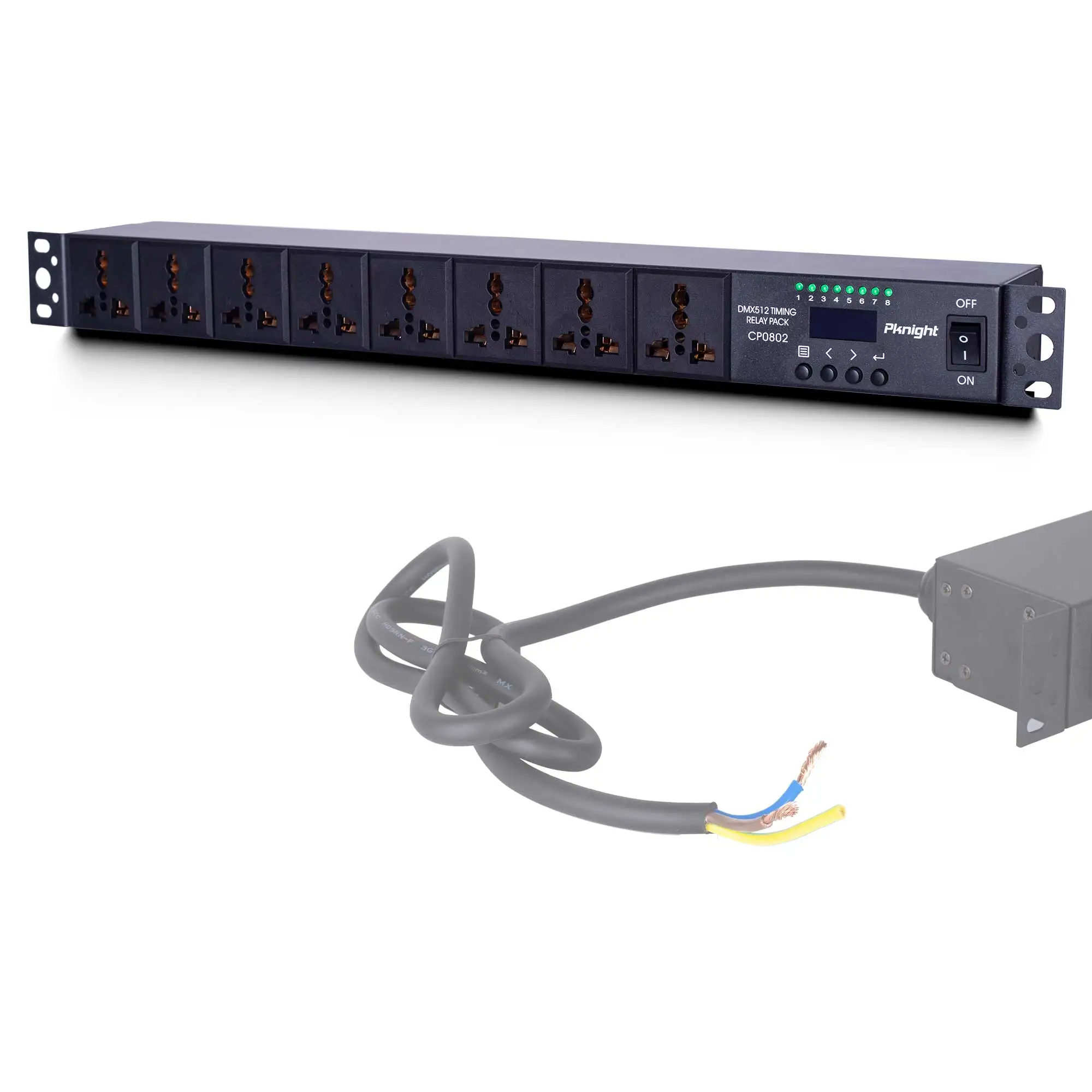 

Блок распределения питания с 8 отверстиями Pknight, программируемый последователь мощности, пакет реле DMX, дистанционный интеллектуальный переключатель