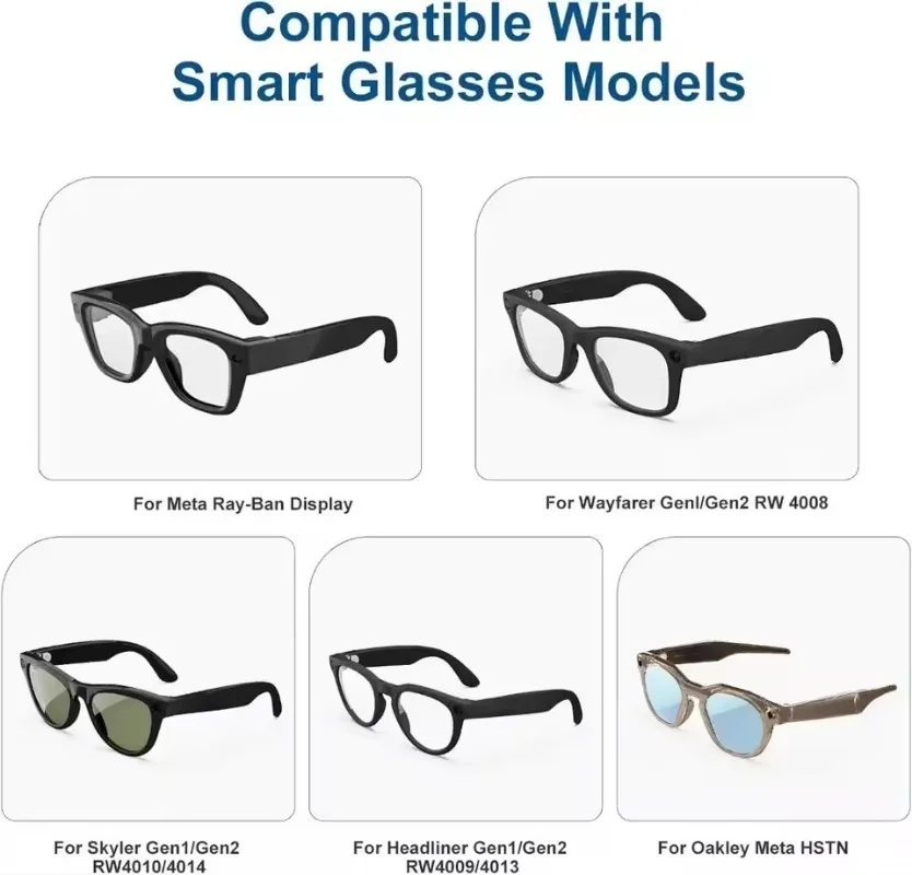 Фото Светодиодная наклейка для умных очков Ray-Ban Meta & Gen 2 Wayfarer RW4012/RW4008/RW4006 Skyler Headliner & Oakley Meta HSTN №5