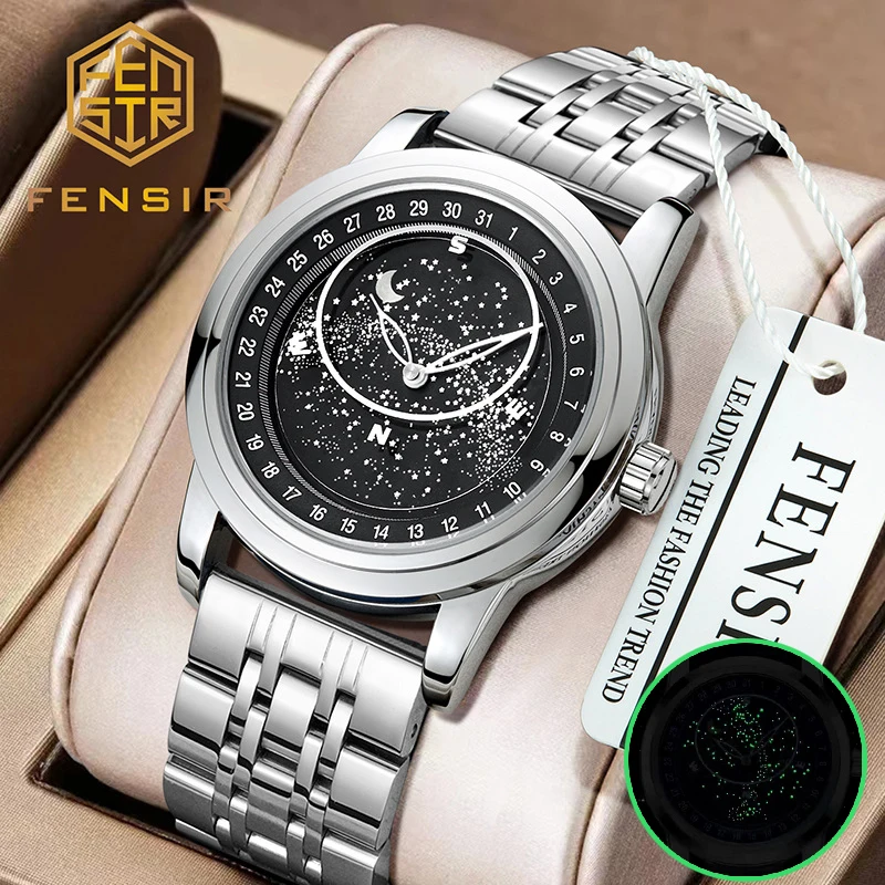 Starry Sky Luminous Men Watches 2022 Creative Dial Luxurious Watch Men Quartz Wrist Watches Stainless Steel Wristwatches relogio