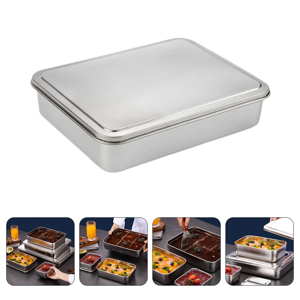 

Pan Cake Loaf Baking Box Bread Panstin Lids Cheesecake Metal Cover Toast Tiramisu Boxes Browniecooking Covered Tray Grilling