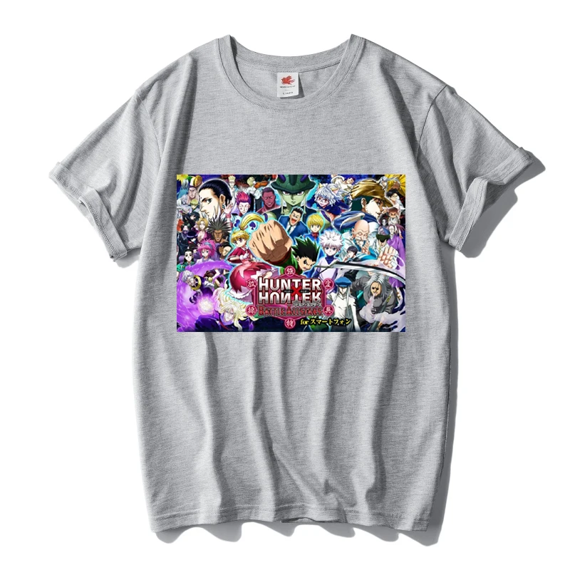 Футболка Мужская/Женская хлопковая с принтом Hunter X свободная рубашка коротким