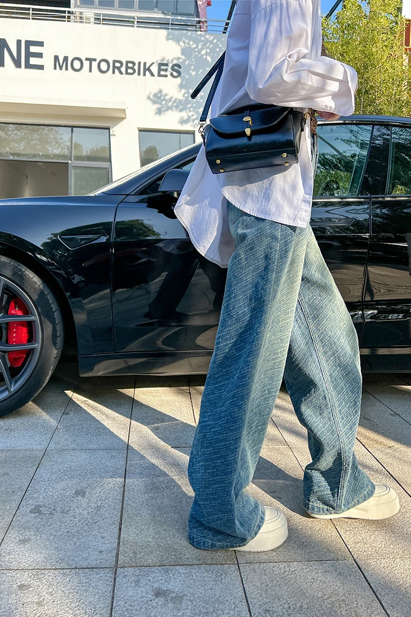 ZMAYC женские модные свободные джинсы для женщин новые зимние повседневные широкие