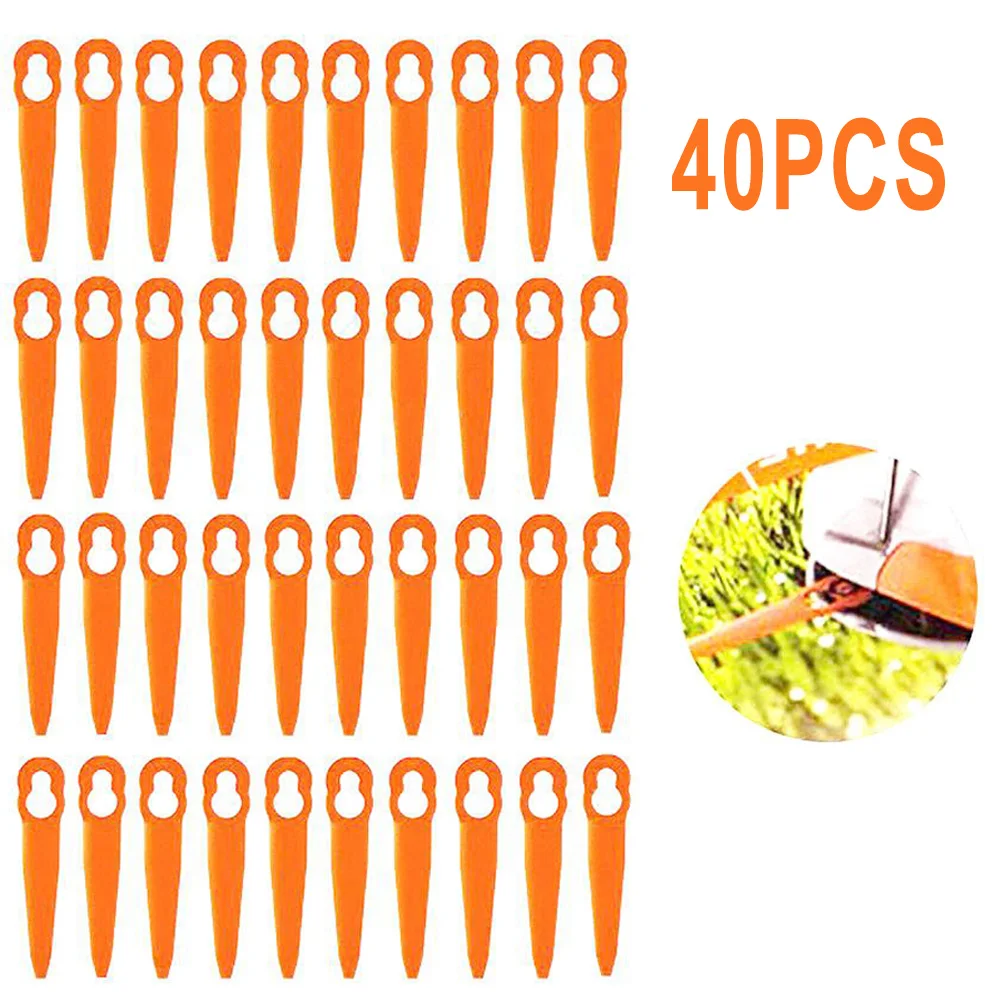 

40pcs/set Plastic Replacement Blades For STIHL FSA 45 Cordless Strimmer Grass Trimmer Knives Garden Power Tool Accessories