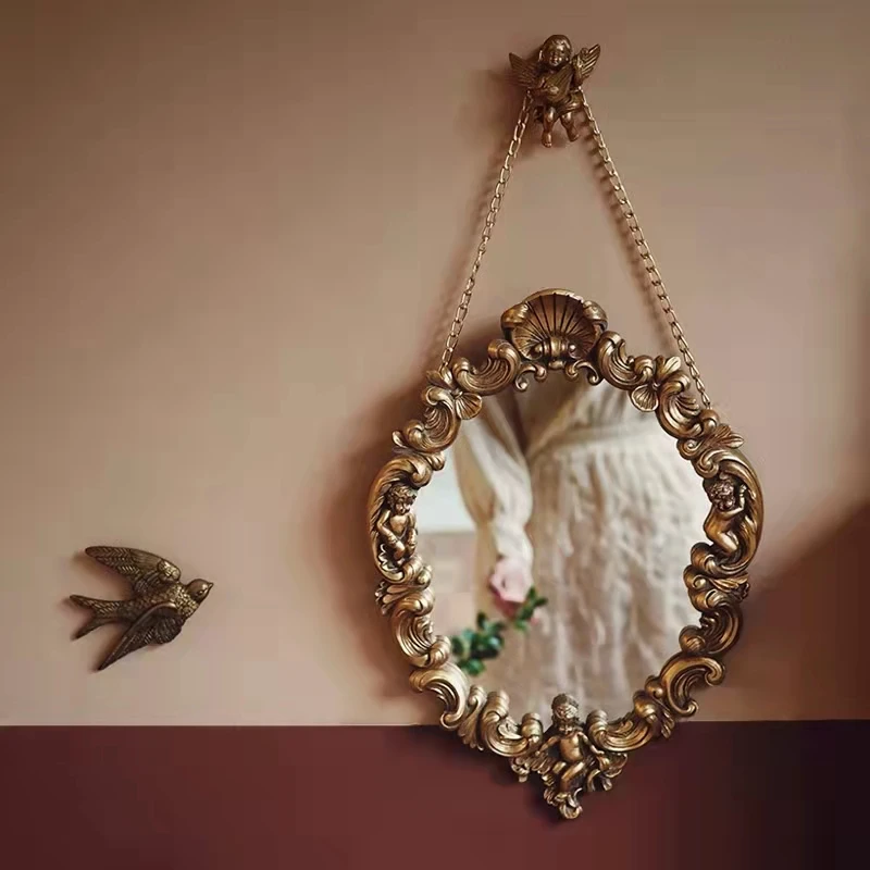 

Vintage Nordic Decorative Wall Mirrors Makeup Irregular Bathroom Mirror Aesthetic Luxury Design Espejo Joyero House Decoration