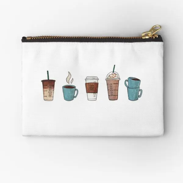 

Coffee Zipper Pouches Panties Socks Cosmetic Women Pure Small Coin Storage Underwear Pocket Packaging Wallet Key Money Men Bag
