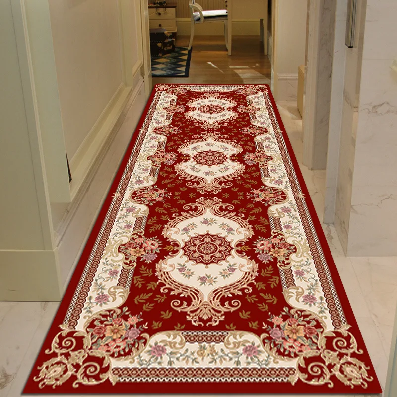 

Corridor long carpet European stair carpet wedding hotel area printed non slip floor mat, customizable