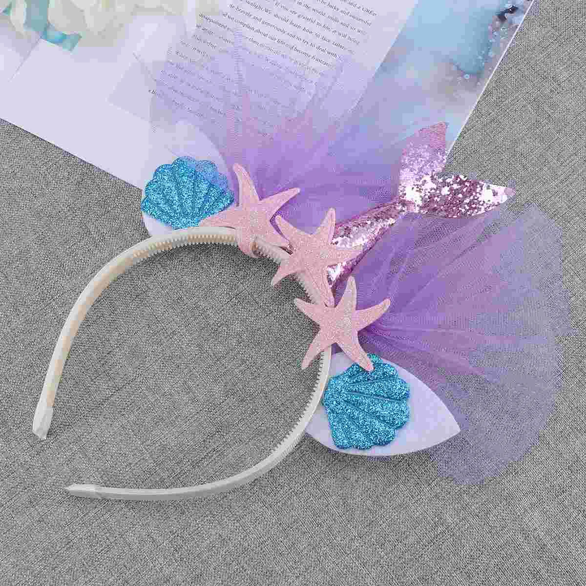 

Mermaid Hair Headband Women Hoop Accessories Party Bands Glitter Girls Kids Headpiece Costume Santa Birthday Band Tail Hairbands