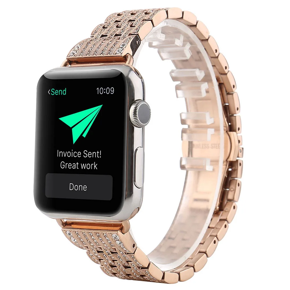 

Strap for Apple Watch Band 44mm 45mm 41mm 42mm 40mm 38mm 49mm Diamond Bracelet Iwatch Series 7 6 SE 5 4 3 2 Ultra 8 Accessories