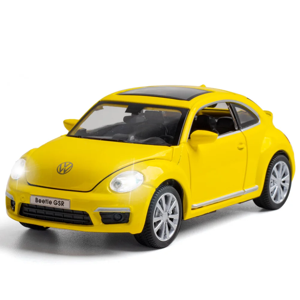 Modelo de coche Volkswagen Beetle GSR, escala 1:32, aleación extraíble, coches de negocios de Metal de calle, juguete para niños A134