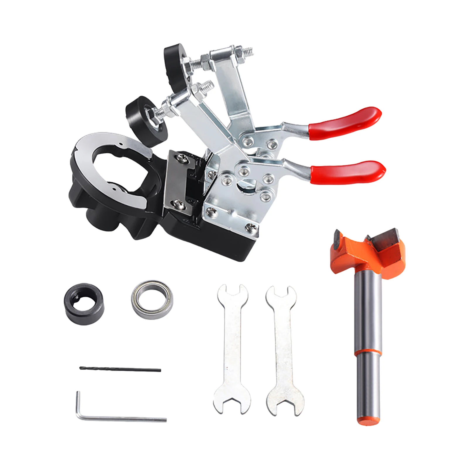 

Woodworking Hole Drilling Guide Locator 35mm Hinge Boring Jig With Fixture Aluminum Alloy Hole Opener Template Door Cabinets