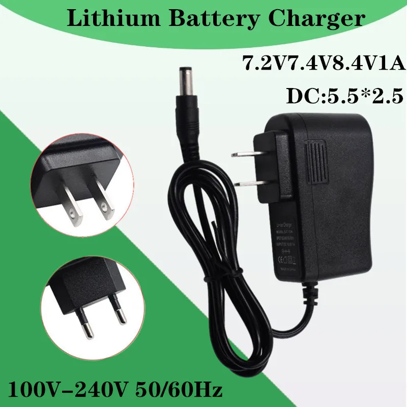 Duxwire 7.2V7.4V8.4V1A 2 S Lithium Battery Charger Li ion Power Tool
Bicycle Headlamp Or Flashlight Accessories