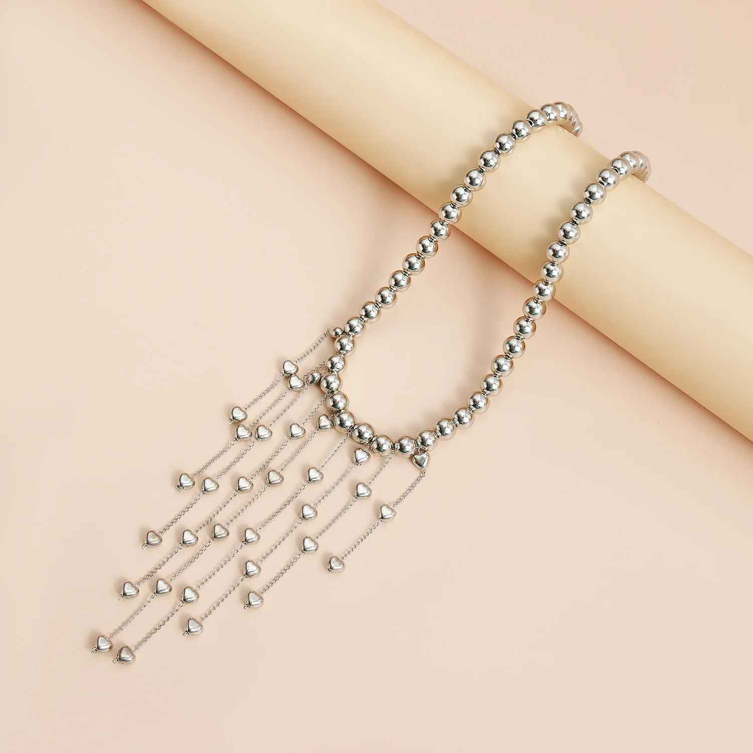Фото Cadenas Para Mujer Y2K ожерелье с бахромой в форме сердца воротник женская цепочка позолоченная подарок лучшему другу K92851 №5