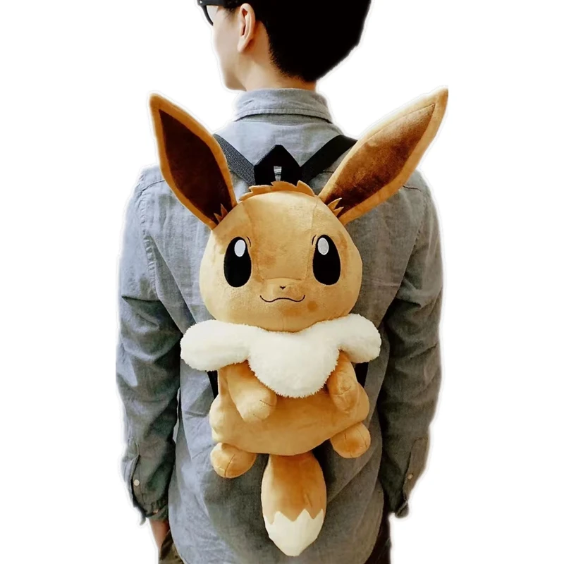 

Cute Pokemon Eevee Backpack Kawaii Plush Bag Schoolbag Couple Backpack Cosplay Props Lovely Xmas Gifts Girl Boy High Quality