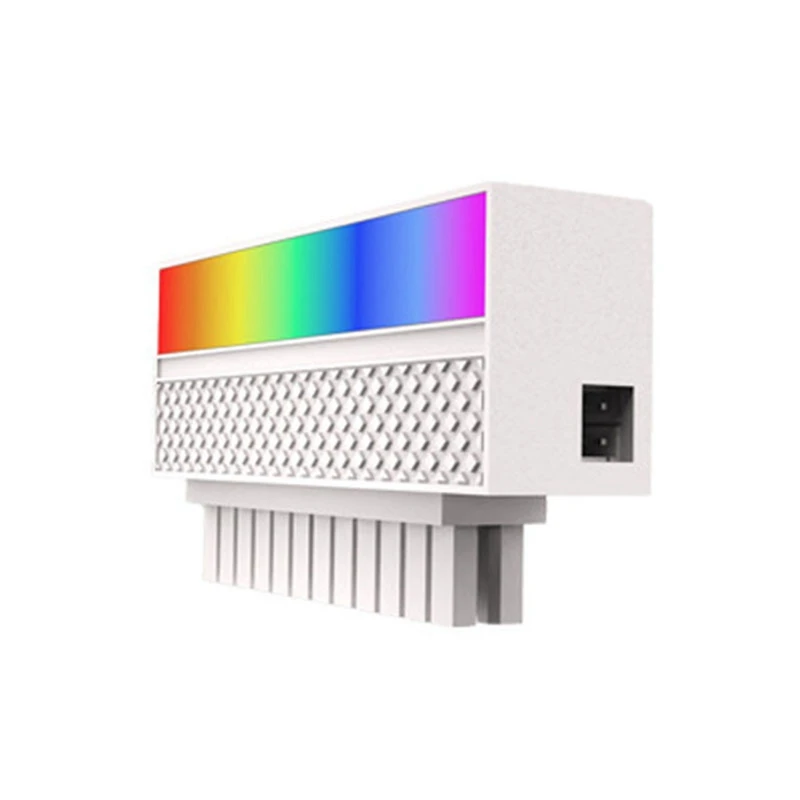 

ATX адаптер с 24 контактами на 90 градусов, 5 В, 3-контактный блок питания для материнской платы ARGB, модульный монтажный аксессуар «сделай сам»