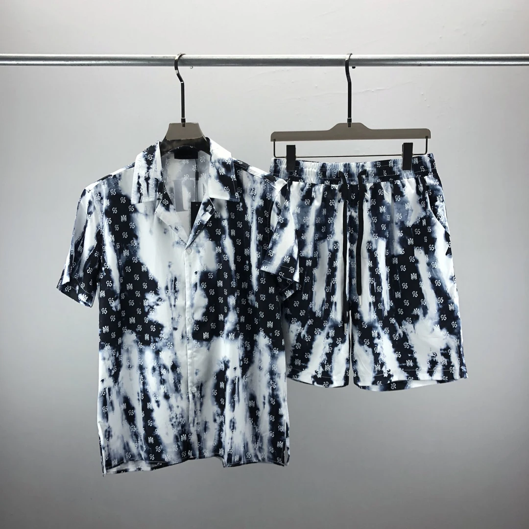 

summer new suit 3D digital print T-shirt Lapel shirt open lining Hawaii