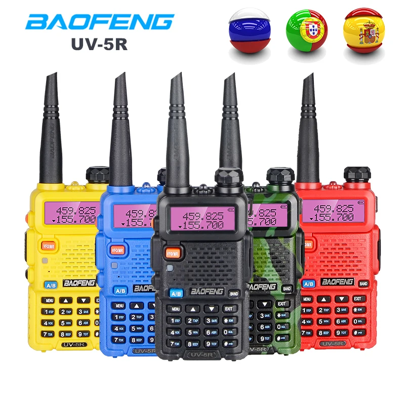 

Baofeng UV 5R Walkie Talkie Portable CB Radio Station Dual Band UHF VHF Hunting Ham Radio 5W HF Transceiver UV5R Two Way Radio