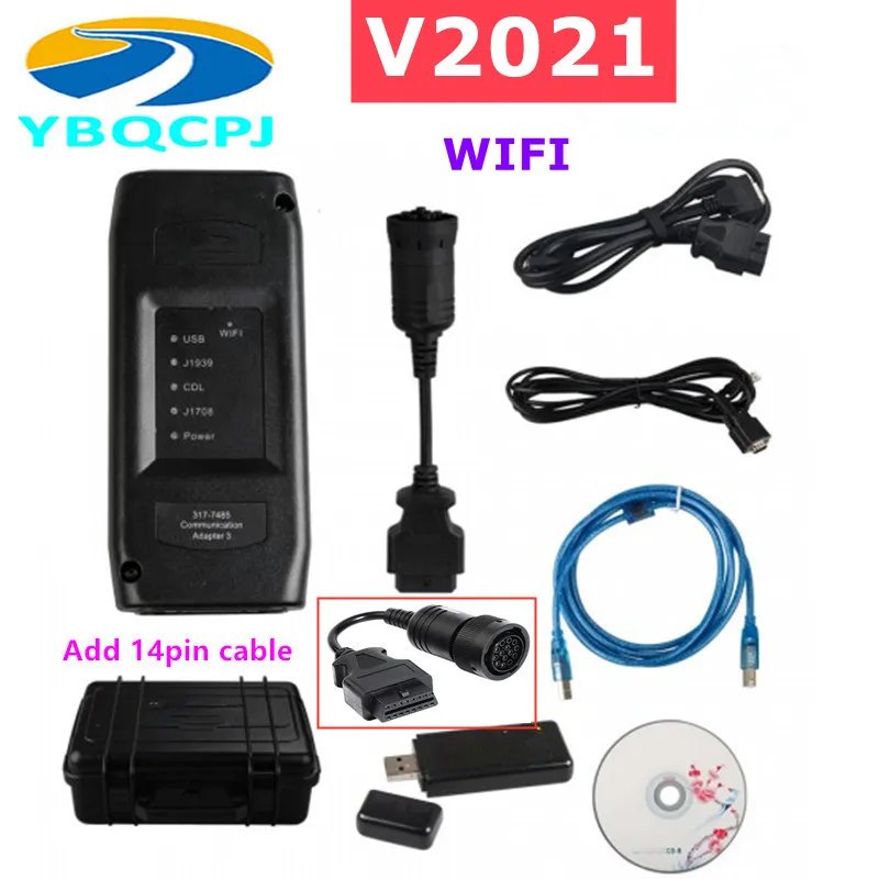 

Реальный WIFI V2021 ET3 адаптер 3 III диагностический инструмент для грузовика ET 3 для cat ET3 коммуникация 317-7485 CAT3 plus 14 контактный кабель