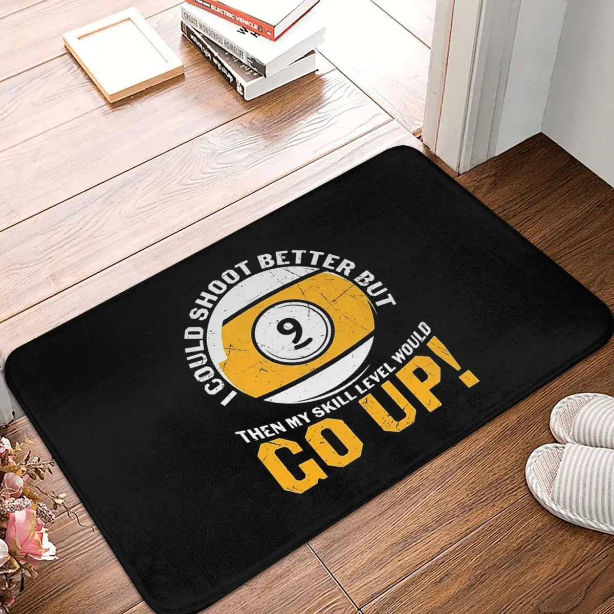 

Cue Sports Non-slip Doormat Billiard Lovers Bath Kitchen Mat Prayer Carpet Flannel Modern Decor