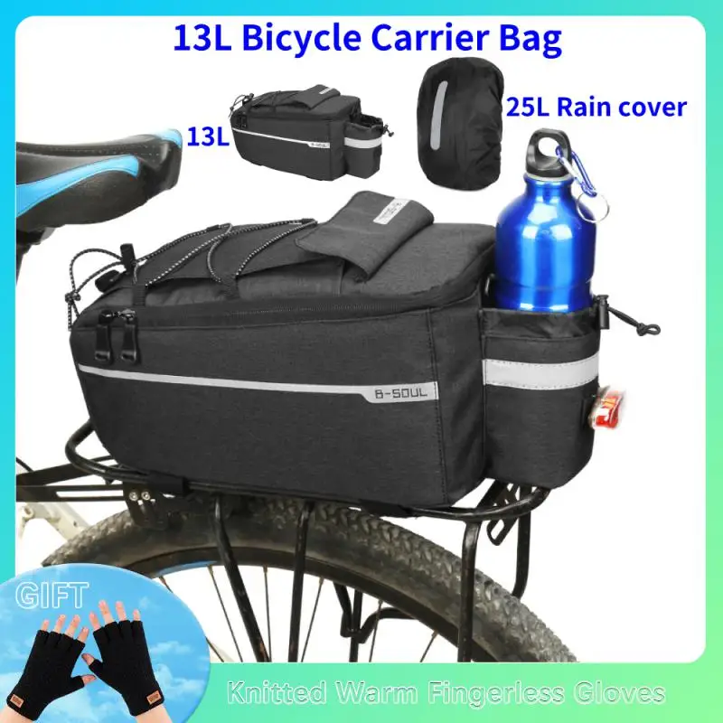 13l Carrier Bag Bike Rear Basket Waterproof Pannier Trunk Ba