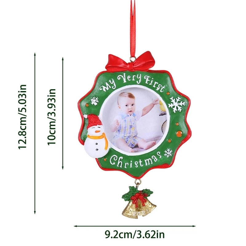 

Рождественская фоторамка 2021 первый мой первый/первый ребенок фоторамка Рождественская елка подвесной декор для новорожденного ребенка