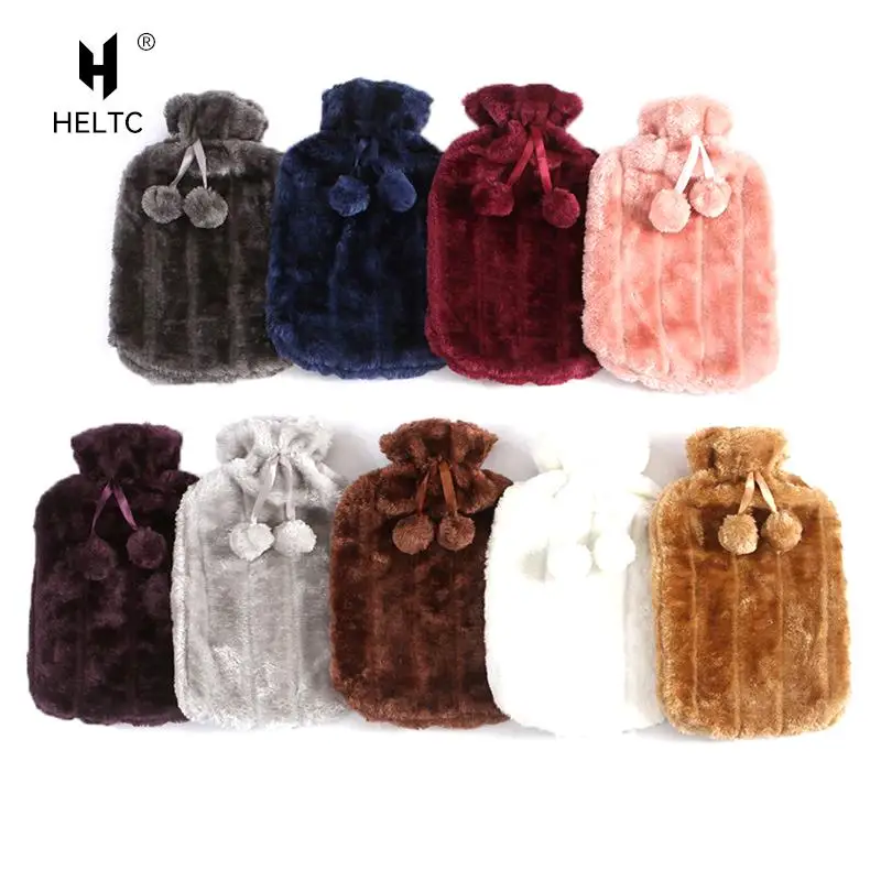 

2 л теплосберегающие Чехлы, зимний защитный чехол, съемный плюшевый чехол для бутылки с горячей водой, непромокаемый теплый флисовый чехол и...