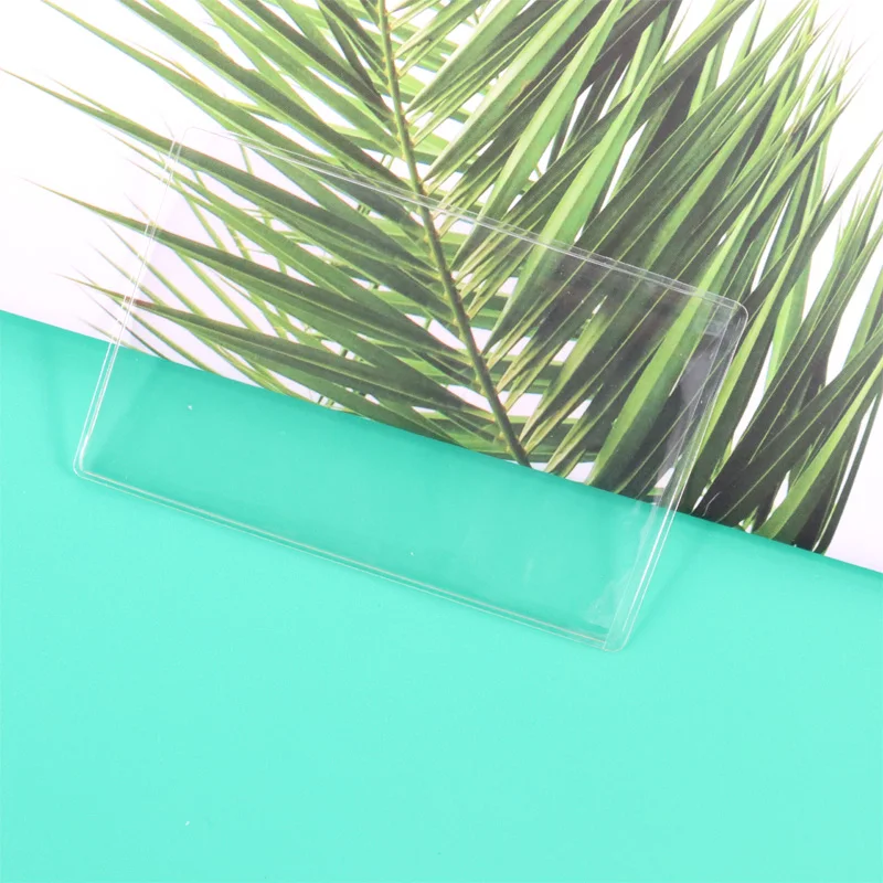 

10pcs PVC Transparent Card Holder Protect Wallet Business Bank ID Credit Card Holder Clear Bus Card Cover Case Pouch Bag