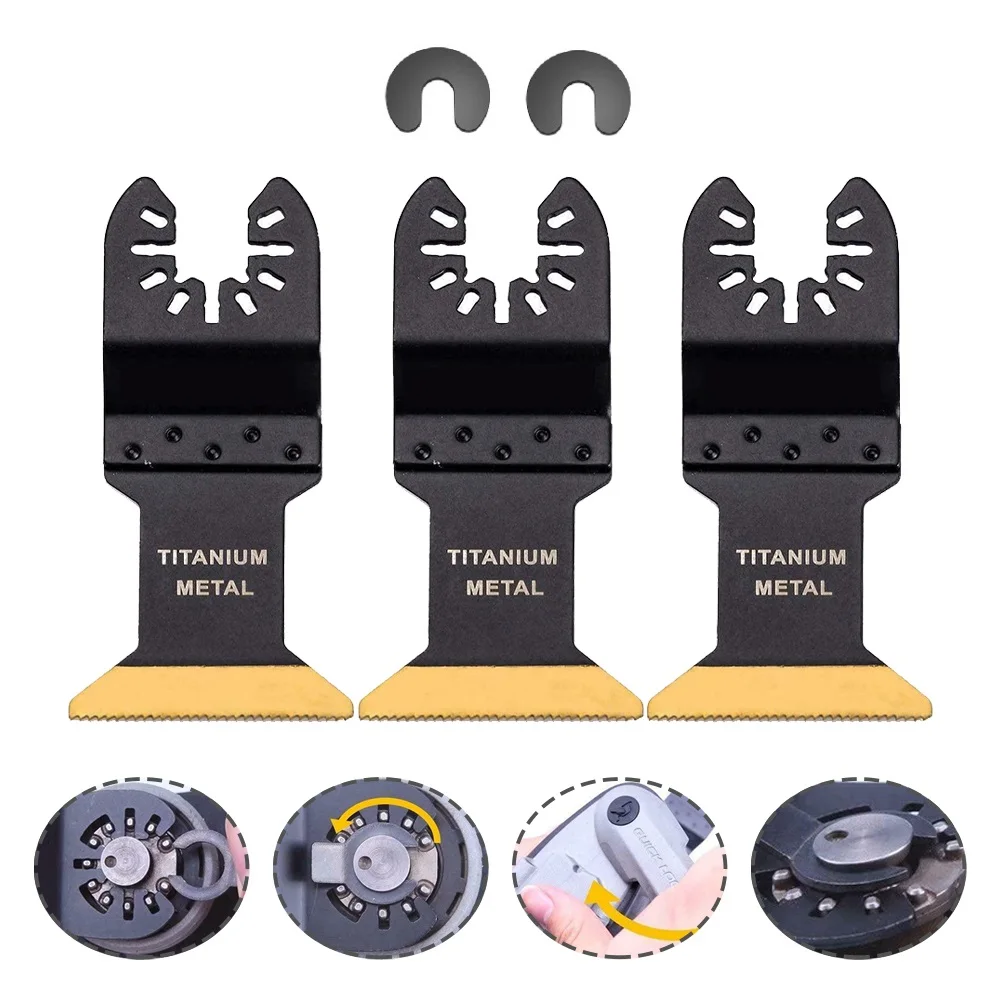 

Wood Working Blade Titanium Coating Oscillating 50*44mm Multitool Titanium Coated Oscillating Tool Accessories