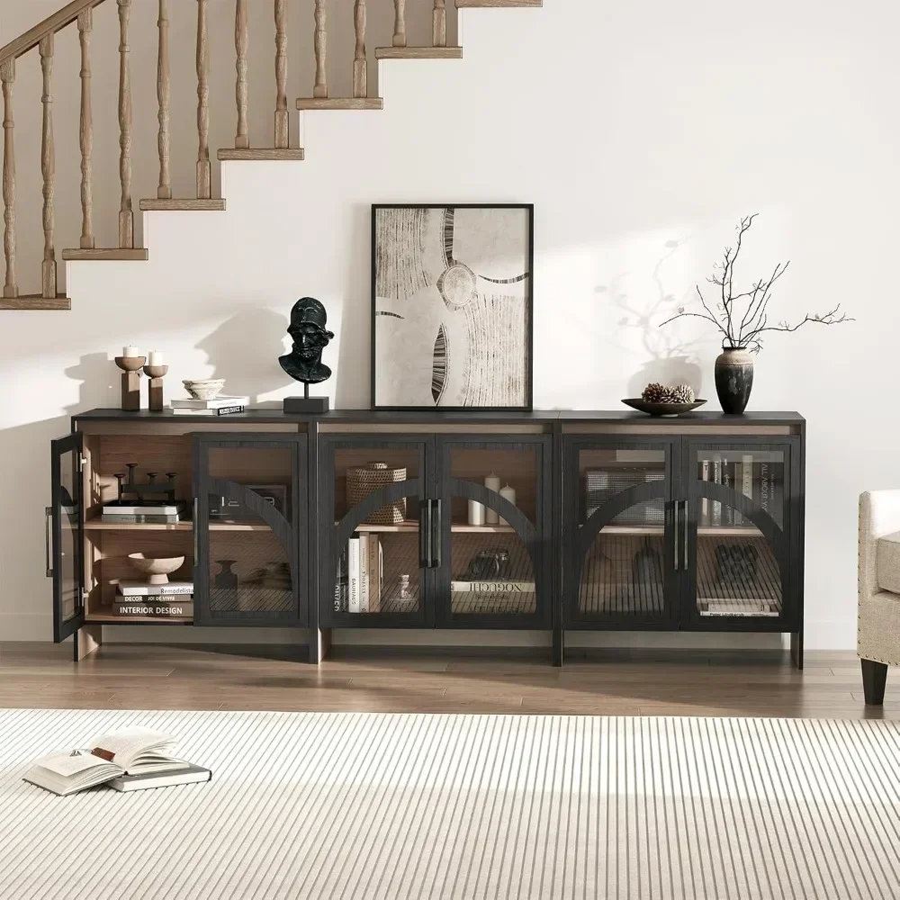 3 шт. кухонный шкаф для кладовой мебель стеклянная дверь регулируемая полка