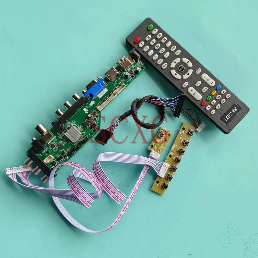 

Work Fit N101L6-L01 DVB Digital Signal LVDS 40 Pin Screen VGA HDMI-Compatible USB AV 1024 600 10.1" LCD Control Driver Board Kit