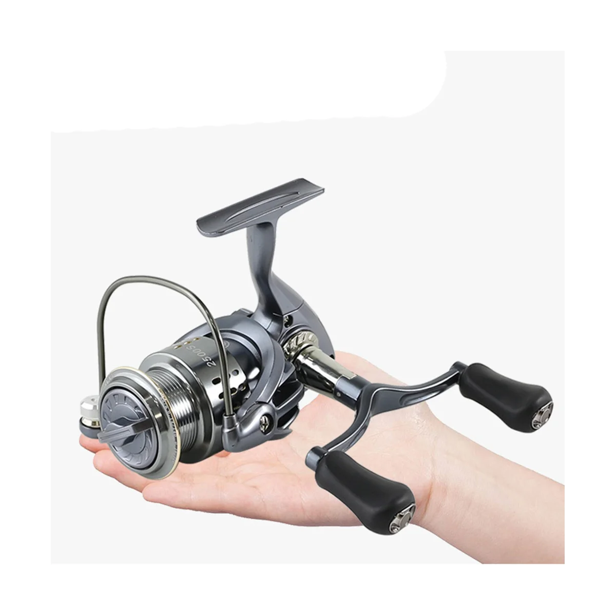 

Reel Fishing 2500S 6.4:1 Spinning Reel Double Handle Grip Fishing Gear Fishing Reel