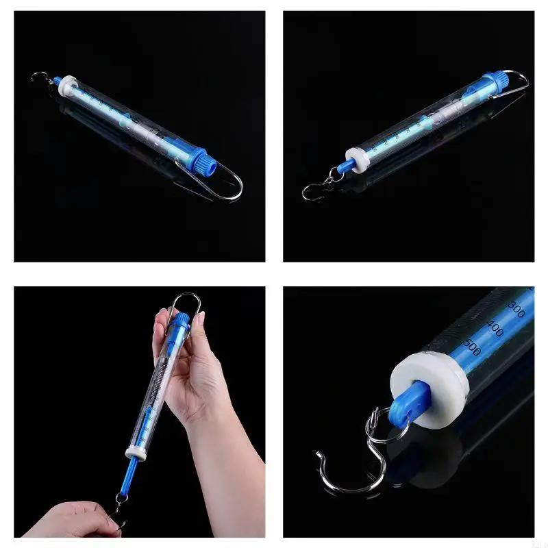 A2UD Blue 500G/5N Vishing Spring Scale Clear Play Plastic Dynamometer для науки