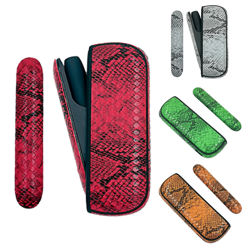 

JINXINCHENG Colorful Style Snakeskin Pattern Case for IQOS 3duo Cover Protective Case for IQOS 3 Leather Pouch Bag for ICOS 3duo