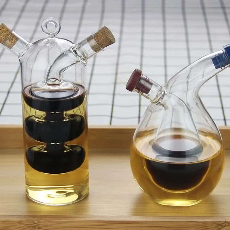 

Dual-Purpose Oil Pot Cork Stopper Transparent Glass Sealed Home Creative Kitchen Soy Sauce Vinegar Seasoning Bottle