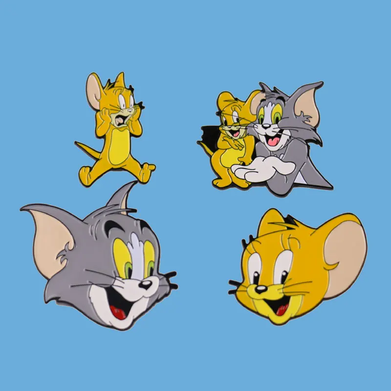 

Handmade Diy Cat Mouse Cartoon Brooch Around European and American Animation Cute Badge Fashion Trend Brooch Gift for Children