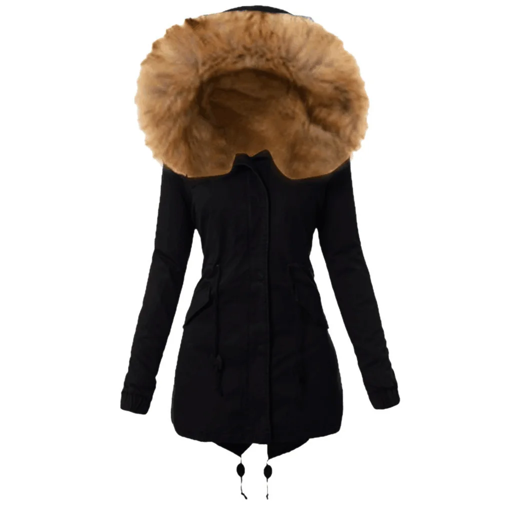 Autumn and Winter 2022 Women's cotton jacket wool collar cotton jacket thickened coat cotton jacket