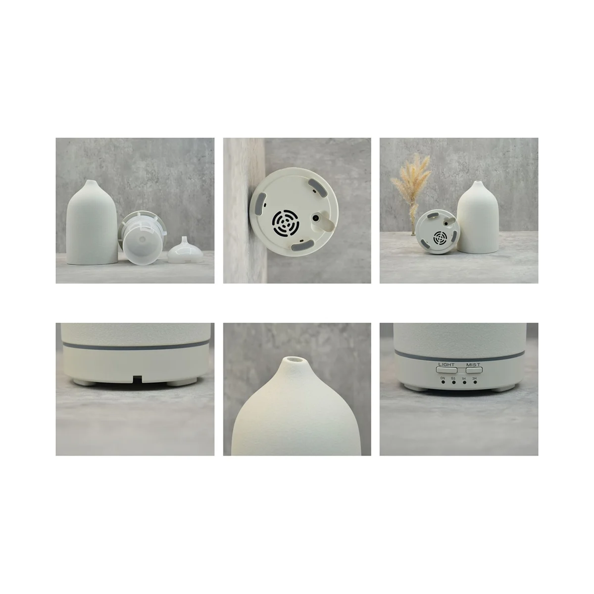 

Ceramic Diffuser Automatic Small Humidifier Hotel Colorful Lights Diffuser Ceramic Aromatherapy Machine,EU Plug