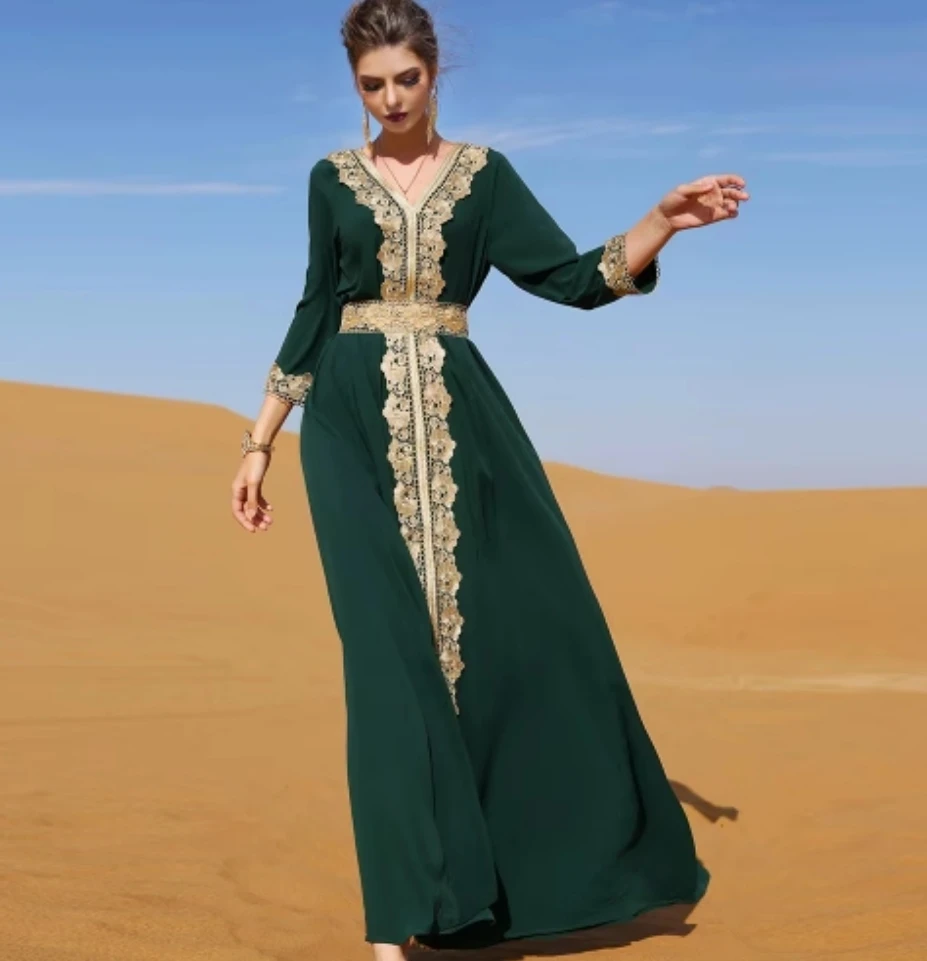 

Элегантное зеленое платье с V-образным вырезом и длинным рукавом, атласное платье-Русалка на шнуровке, женское платье для выпускного вечера