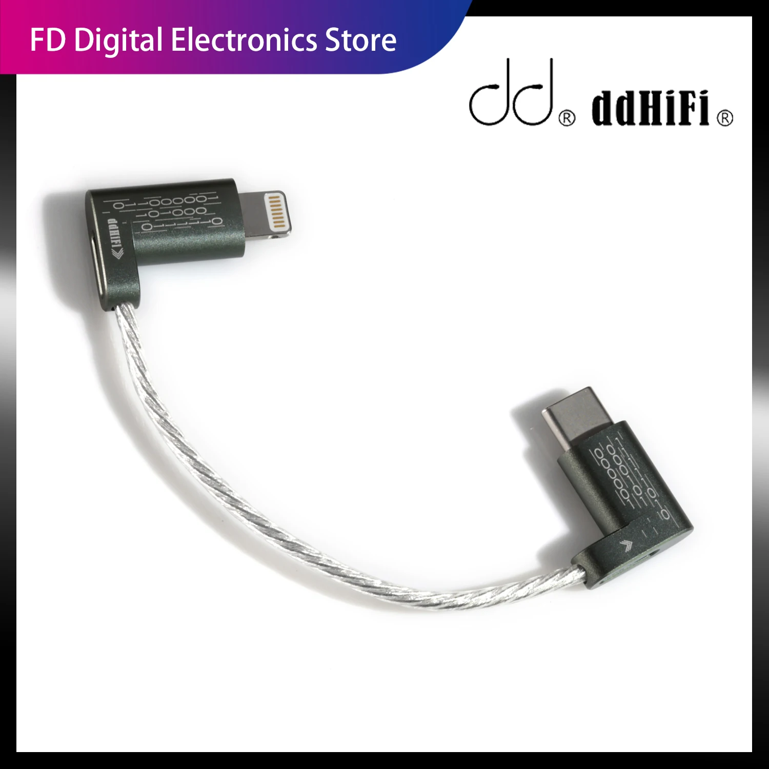 Фото Кабель для передачи данных DD ddHiFi MFi06 с подключением к USB Type-C для подключения устройств iOS со стандартным цифром/усилителем №1