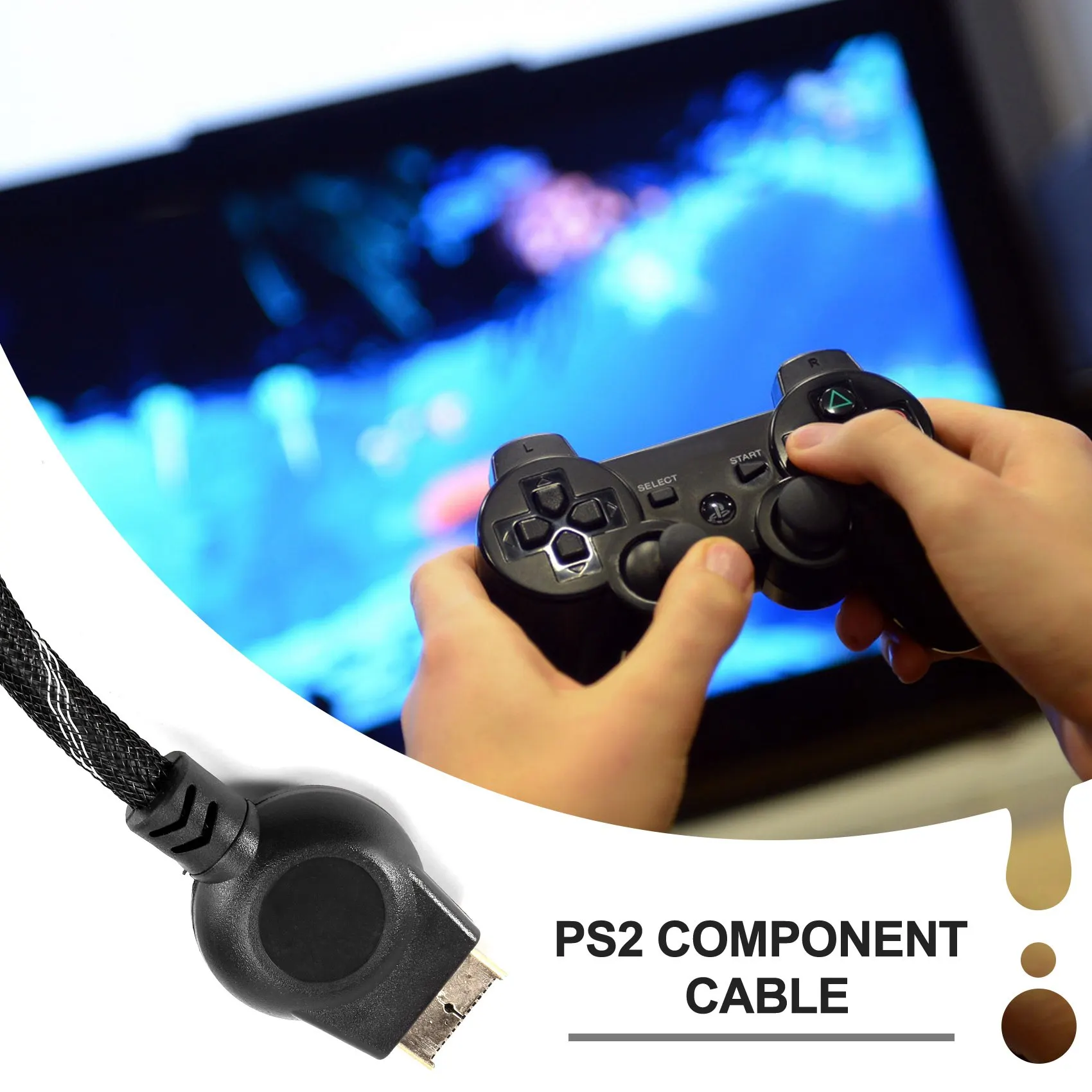 Suitable for PS2/PS3 Component Cable 1.8M Suitable for PS 2/3 High Resolution Game Cable Accessories images - 6