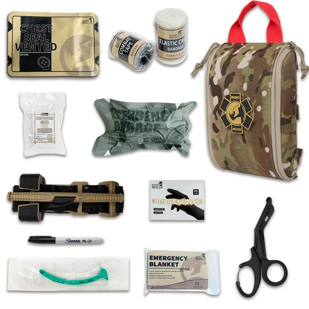 

Rhino 002M IFAK Military IFAKS Pouch First Aid Kit Survival outdoor emergency for Camping Medical Molle Pouch Bag Trauma