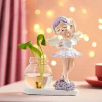 cute hydroponic vase small ornaments nordic home living room decoration desk accessories room decoration glasses for plants gift