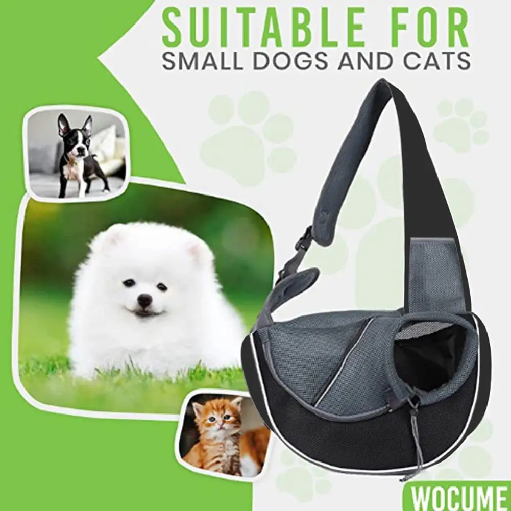 

Pet Puppy Dog Carrying Bag Sling Carrier Crossbody Bag Portable Comfortable Breathable Hand Free Shoulder Crossbody Bag