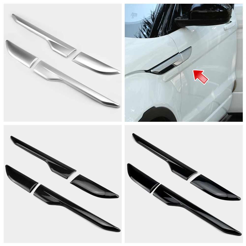 

Car Front Fender Side Grill Air Outlet Vent Cover Door Upper Molding Trim For Land Rover Range Rover Evoque 2012 2013 2014-2018