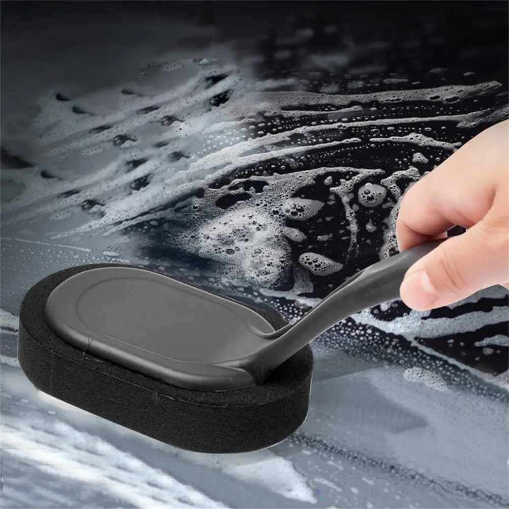 

Tire Waxing Brush Car Wheel Long Handle Sponge Brush Car Glass Cleaning Sponges Cleaning Polishing Tool Reusable Tyre Dressing