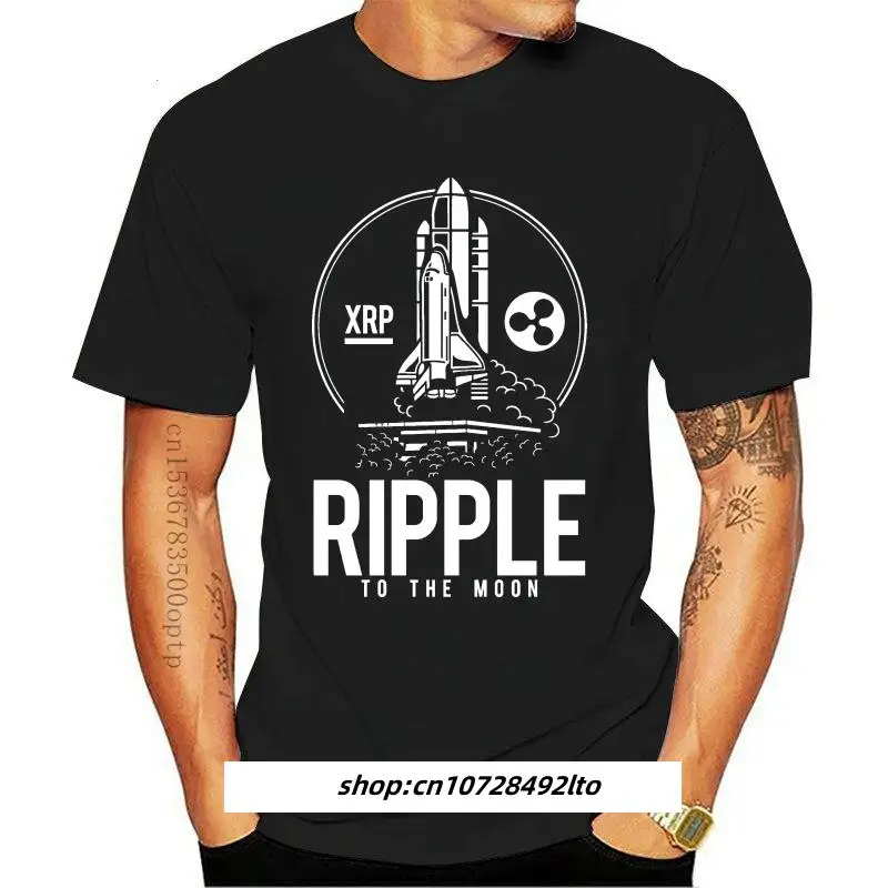 

New 2023 Summer Short sleeve Fashion Tee Shirt Ripple Moon T-Shirt - BTC XRP - Bitcoin Crypto - 6 colours