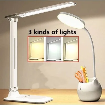 

Светодиодная настольная лампа USB, настольная лампа с плавным затемнением, Складная Настольная лампа с аккумулятором