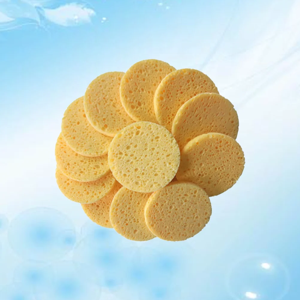 

Sponge Pads Face Pad Facial Loofah Remover Makeupexfoliating Round Soft Cellulose Eye Bath Shower Body Cleaning Reusable