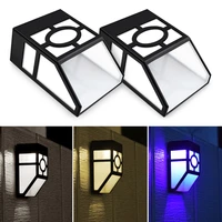 solar led wall light outdoor solar fence lights 2led auto offon waterproof for patio step stair pathway garden decor step lamp