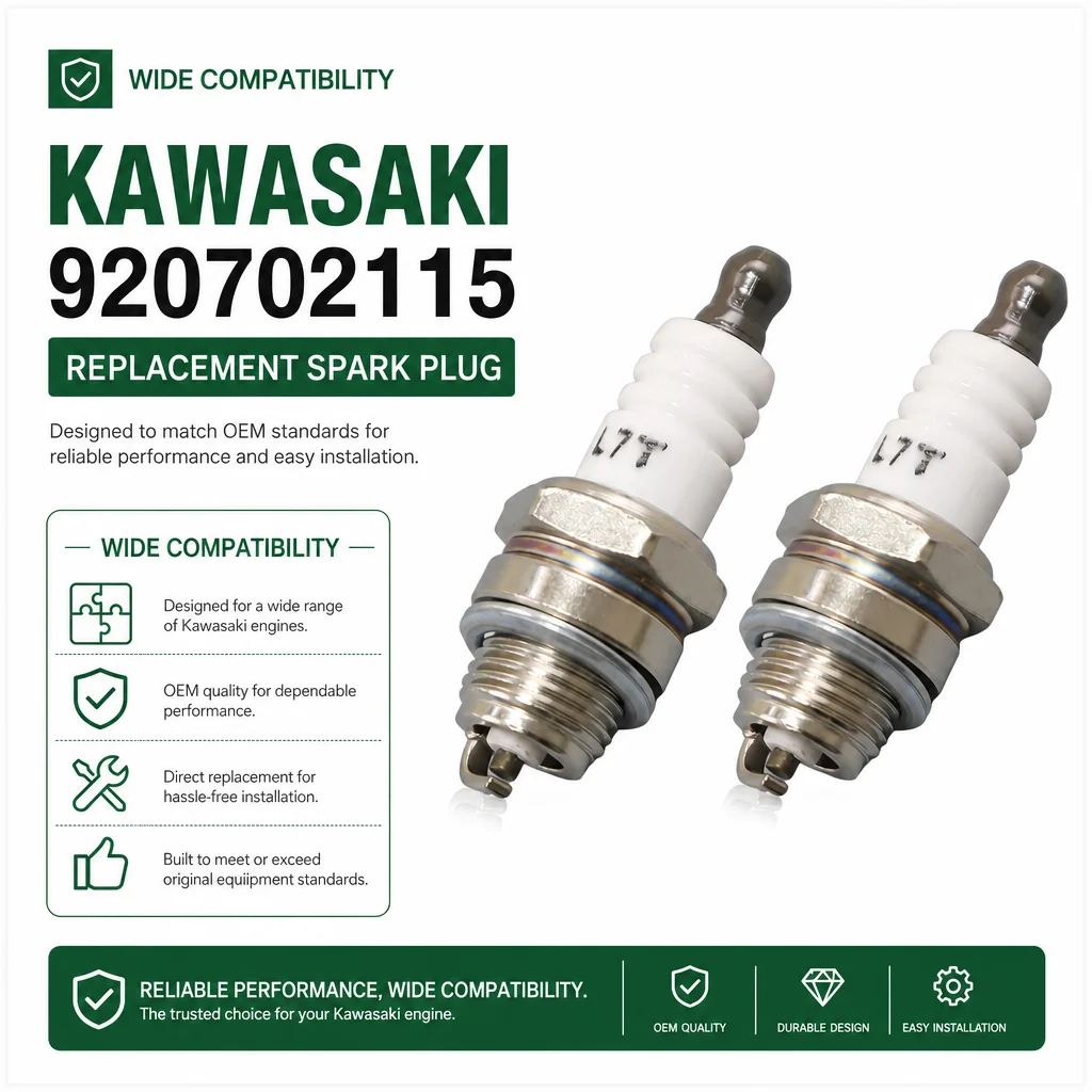Фото 2 шт. сменные свечи зажигания L8RTC, совместимые с NGK BPMR8Y BPM8Y Champion RCJ6Y Kawasaki 920702115, запчасти и инструменты для малогабаритных двигателей №4