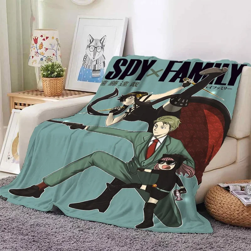 

The SPY×FAMILY 3D Printed Flannel Blanket Cartoon Sherpa Fleece Throw Warm Soft Blanket Sofa Bed Camping Gift for Kids Adults